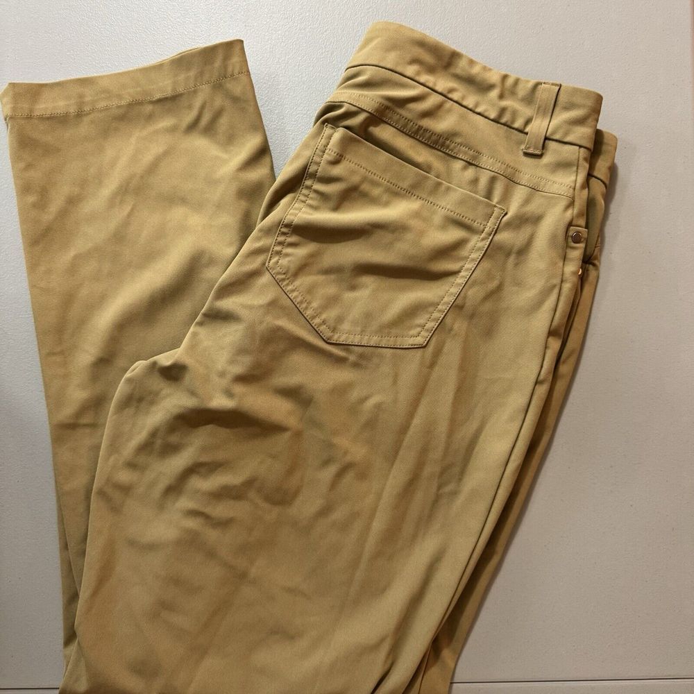 VRST Commuter Dk Khaki 2-Way Stretch Athletic Fit 5-Pocket Pant Size 34x28